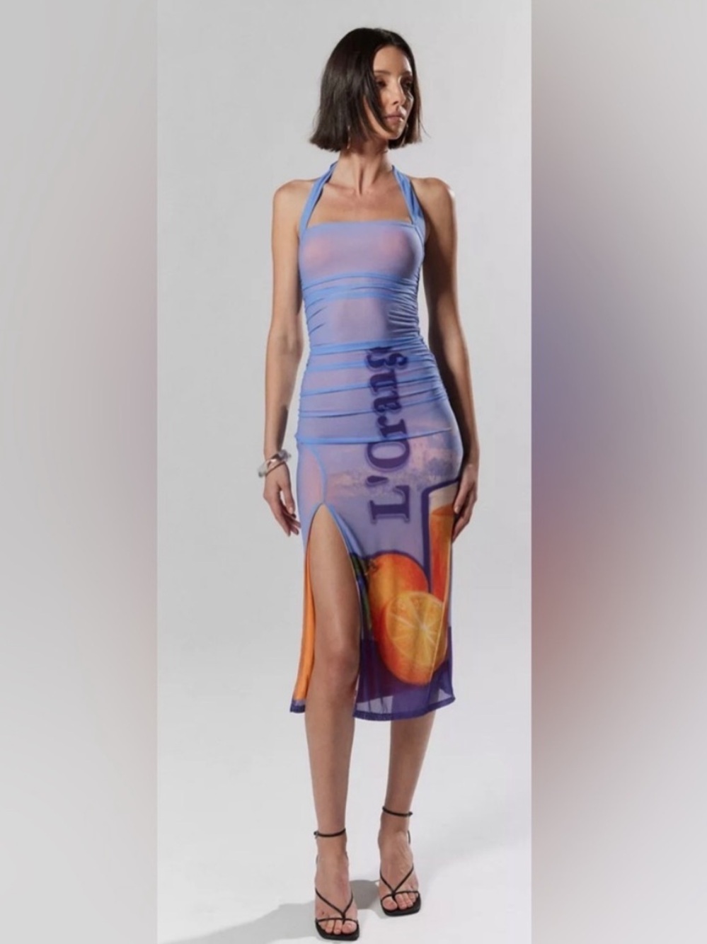 Silence + Noise Urban Outfitters purple l’orange‎ Sparks Mesh Midi Dress